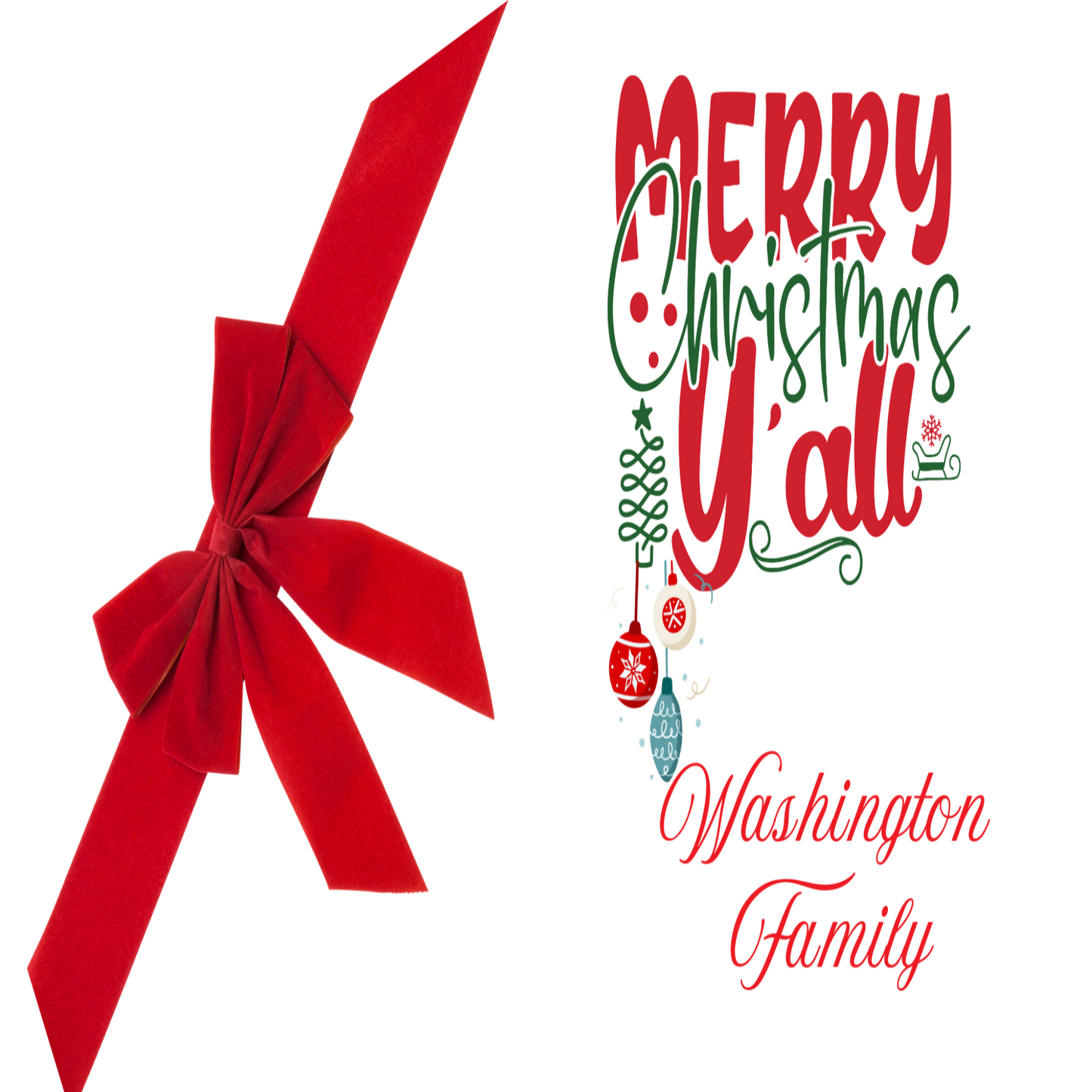Single Editable Christmas Card