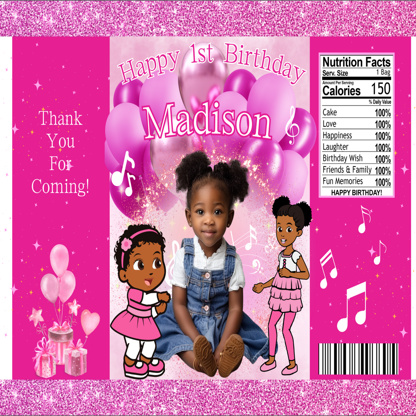 Madison Corner children party favor editable templet