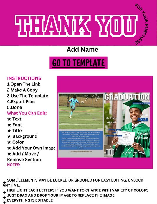 Graduation magazine Canva Digital